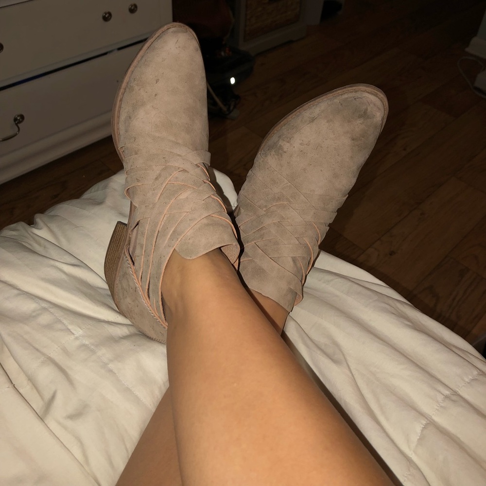 Cream Lined Ankle Booties